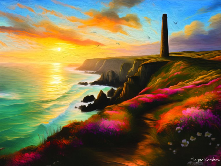 Cornish Tin Mine Stack 